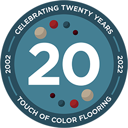 Touch of Color Flooring 20th Anniversary Badge