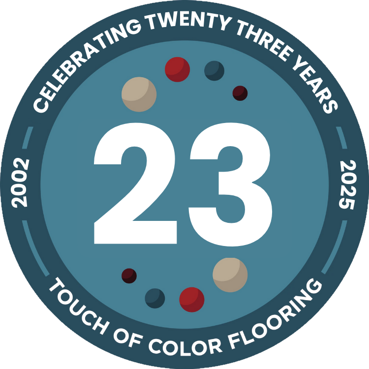 Touch of Color Flooring 20th Anniversary Badge