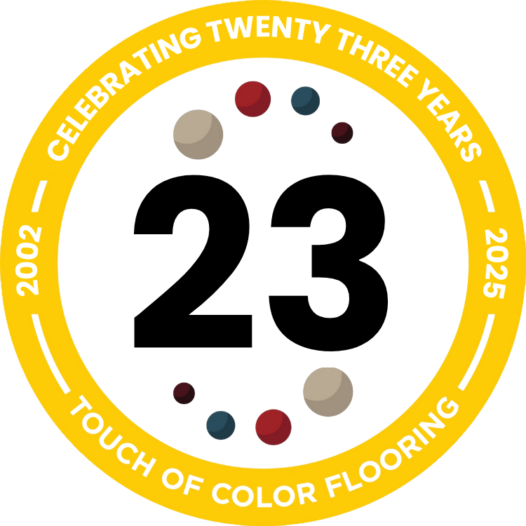 Touch of Color Flooring 20th Anniversary Badge